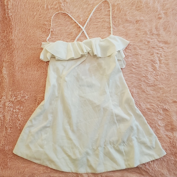 ZAFULCriss Cross Back Ruffle Mini Dress - Picture 3 of 4